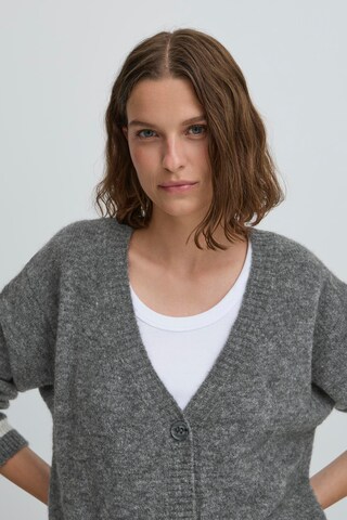 Ball Knit Cardigan 'ABIGAIL' in Grey