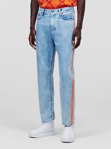 Karl Lagerfeld Loosefit Jeans in Blauw: voorkant