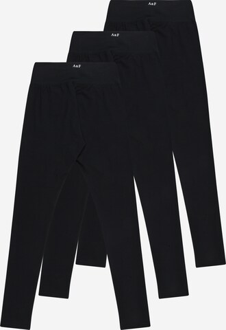 Abercrombie & Fitch Regular Leggings in Zwart: voorkant