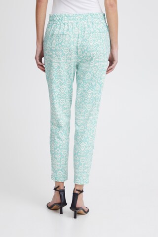 ICHI Ozke Hlače z naborki 'IHKate' | modra barva