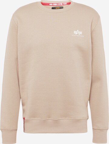 ALPHA INDUSTRIES Sweatshirt in Beige: predná strana