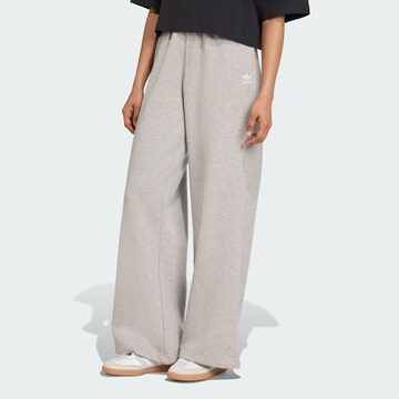 ADIDAS ORIGINALS Wide leg Trousers 'Essentials' in Grey: front