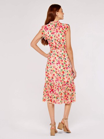 Apricot Sommerkleid in Mischfarben