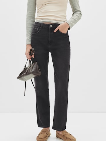 Coupe slim Jean Pull&Bear en noir : devant