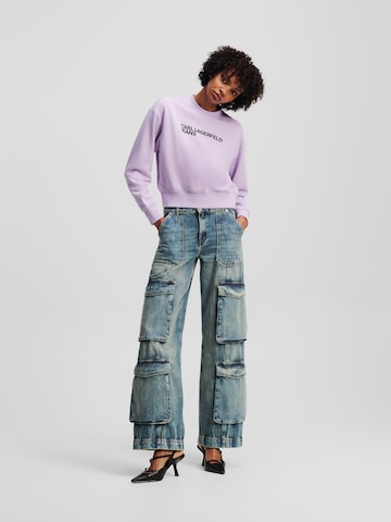 Loosefit Jeans cargo KARL LAGERFELD JEANS en bleu : devant