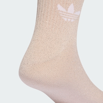 ADIDAS ORIGINALS Носки '3-Stripes Glitter Crew 2 Pairs' в Ярко-розовый