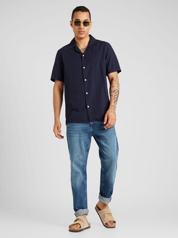 anerkjendt Comfort fit Button Up Shirt 'KURT' in Blue