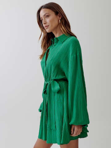 Robe-chemise 'TANA' Tussah en vert