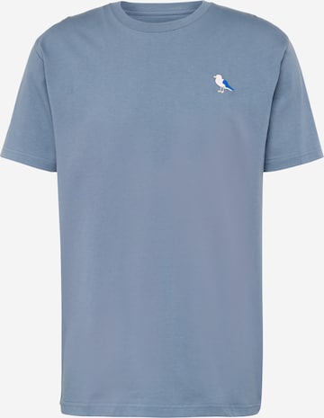 Cleptomanicx Sweatshirt 'Embro Gull' in Blue: front