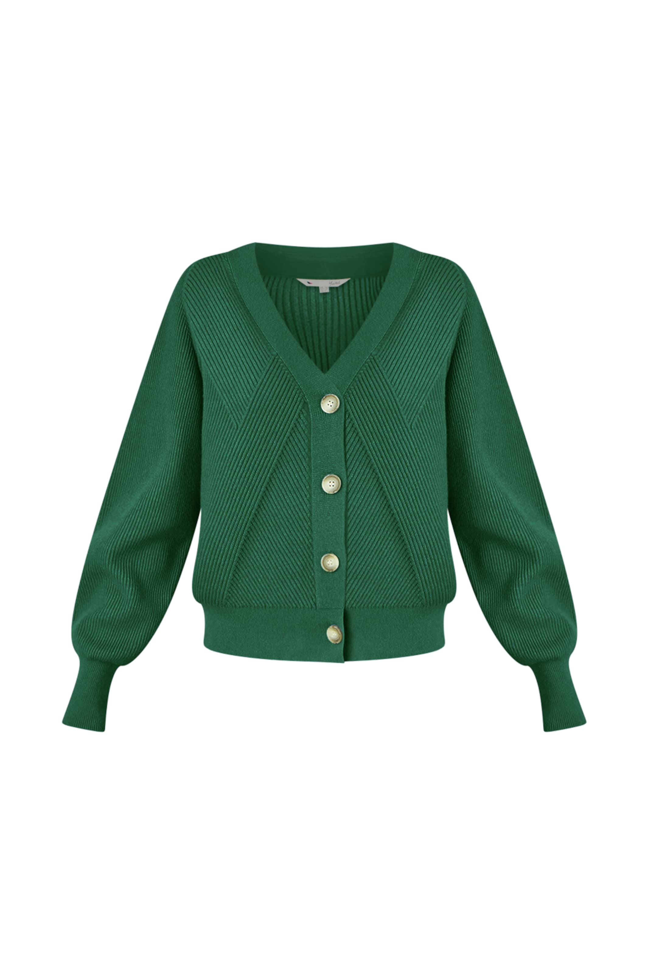 Yumi Strickjacke in Grün: Vorderseite