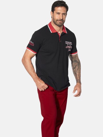 Jan Vanderstorm Poloshirt 'Iwar' in Schwarz