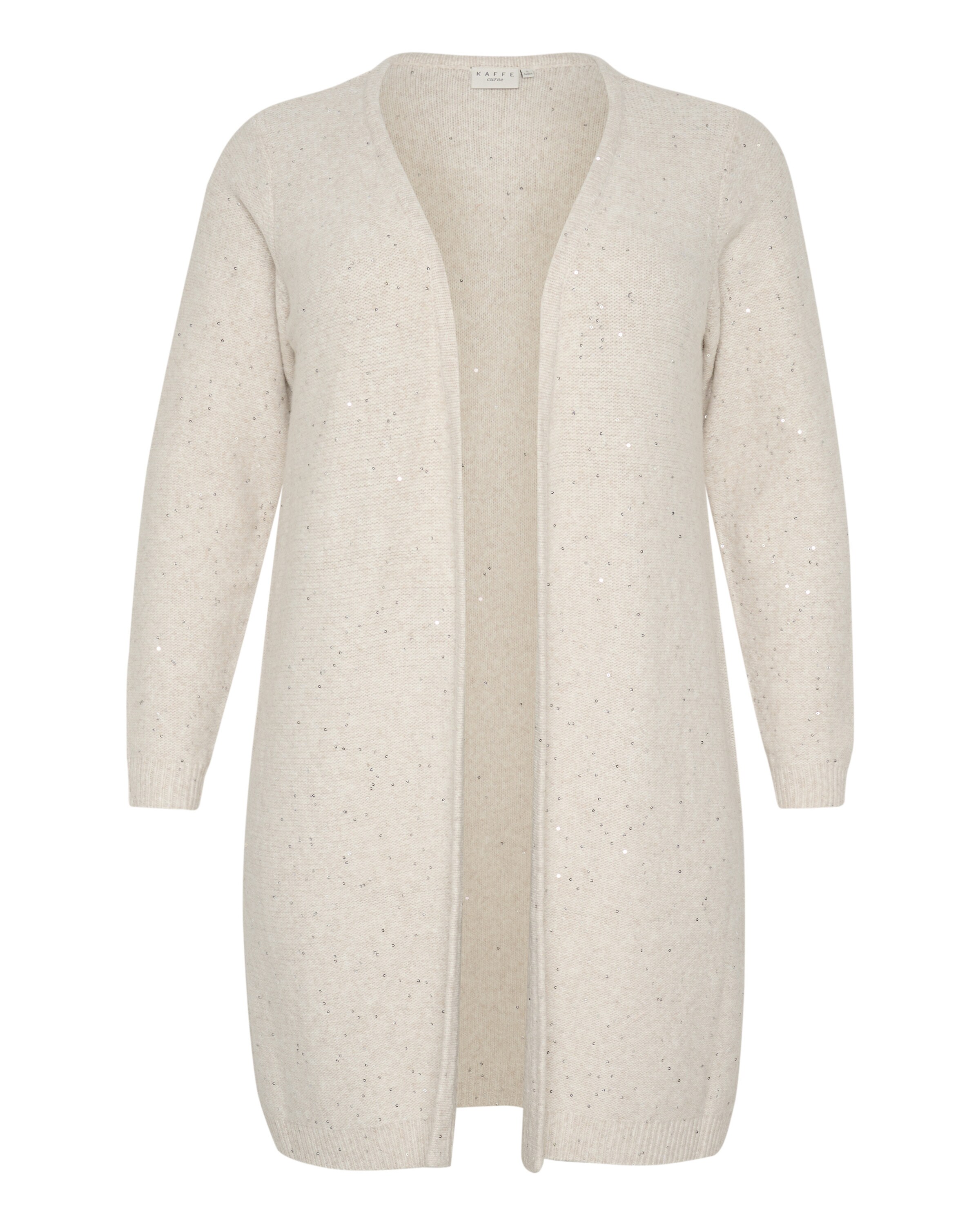 KAFFE CURVE Cardigan 'Luela' i beige: forside