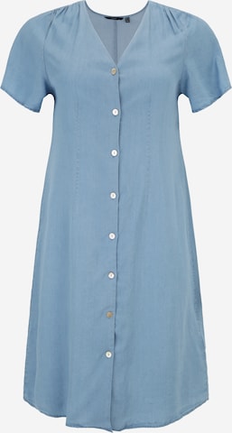 Vero Moda Curve Shirt Dress in Blue: front