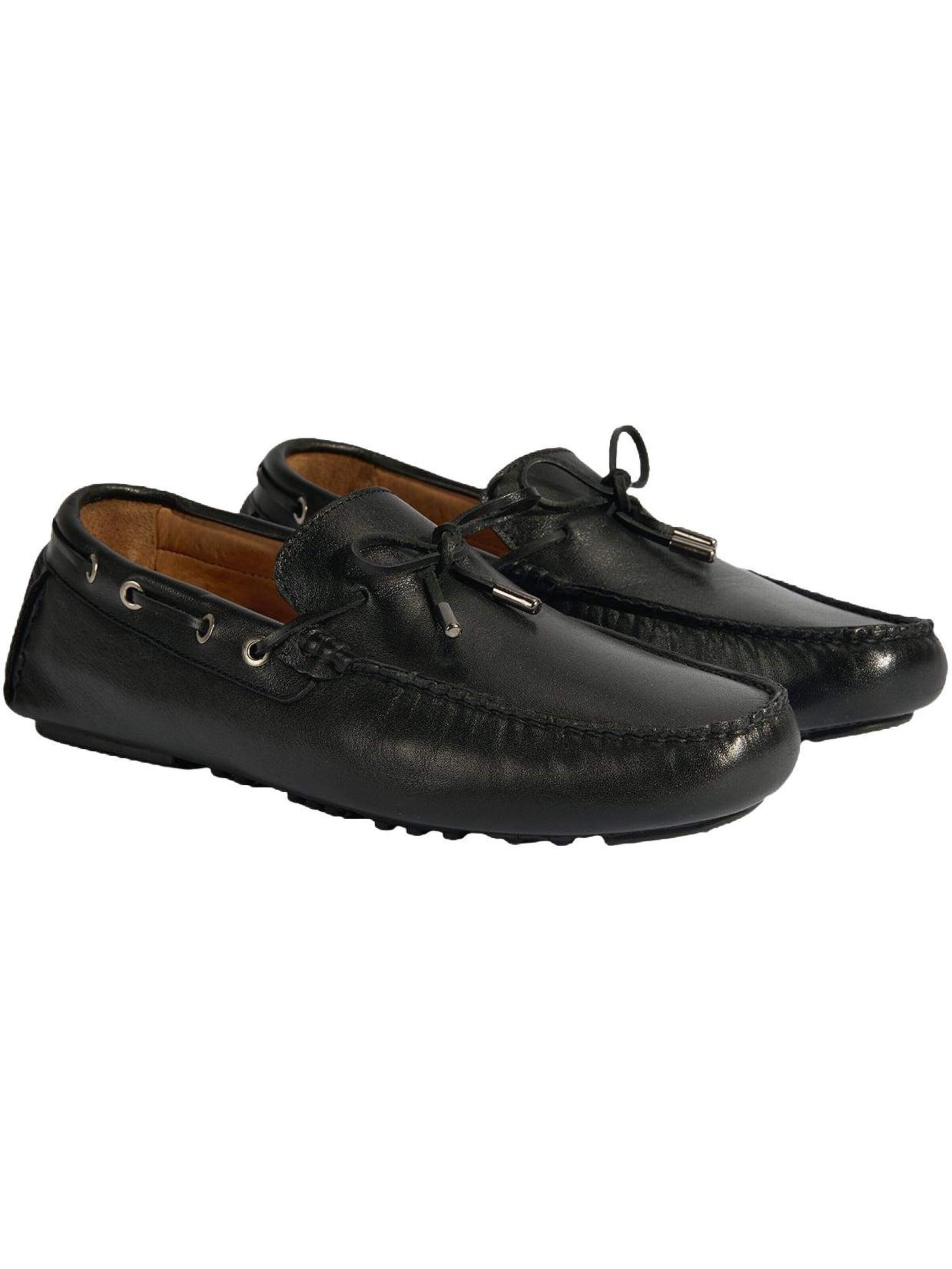 Desa Moccasins 'Slip-Ons' in Black