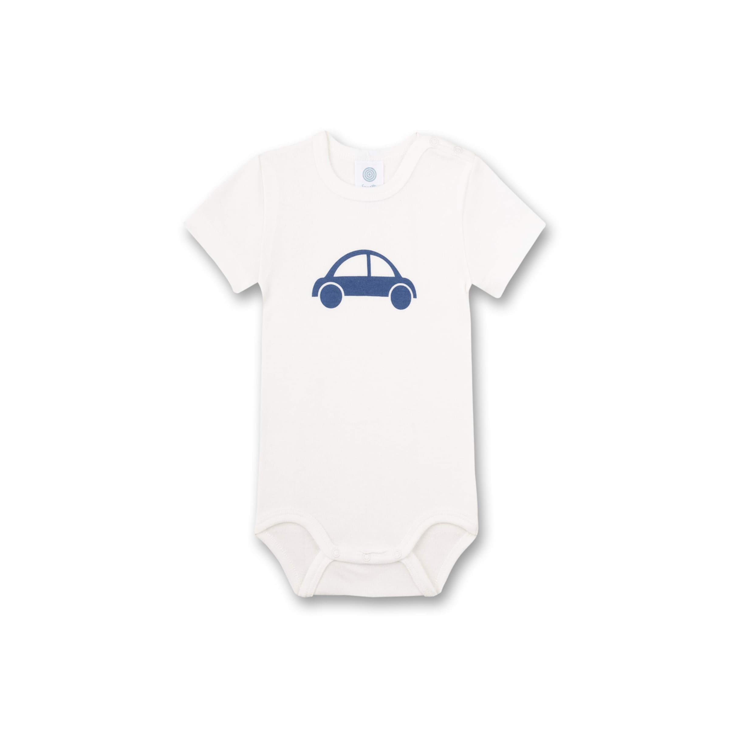Tutina / body per bambino di Sanetta in bianco: frontale