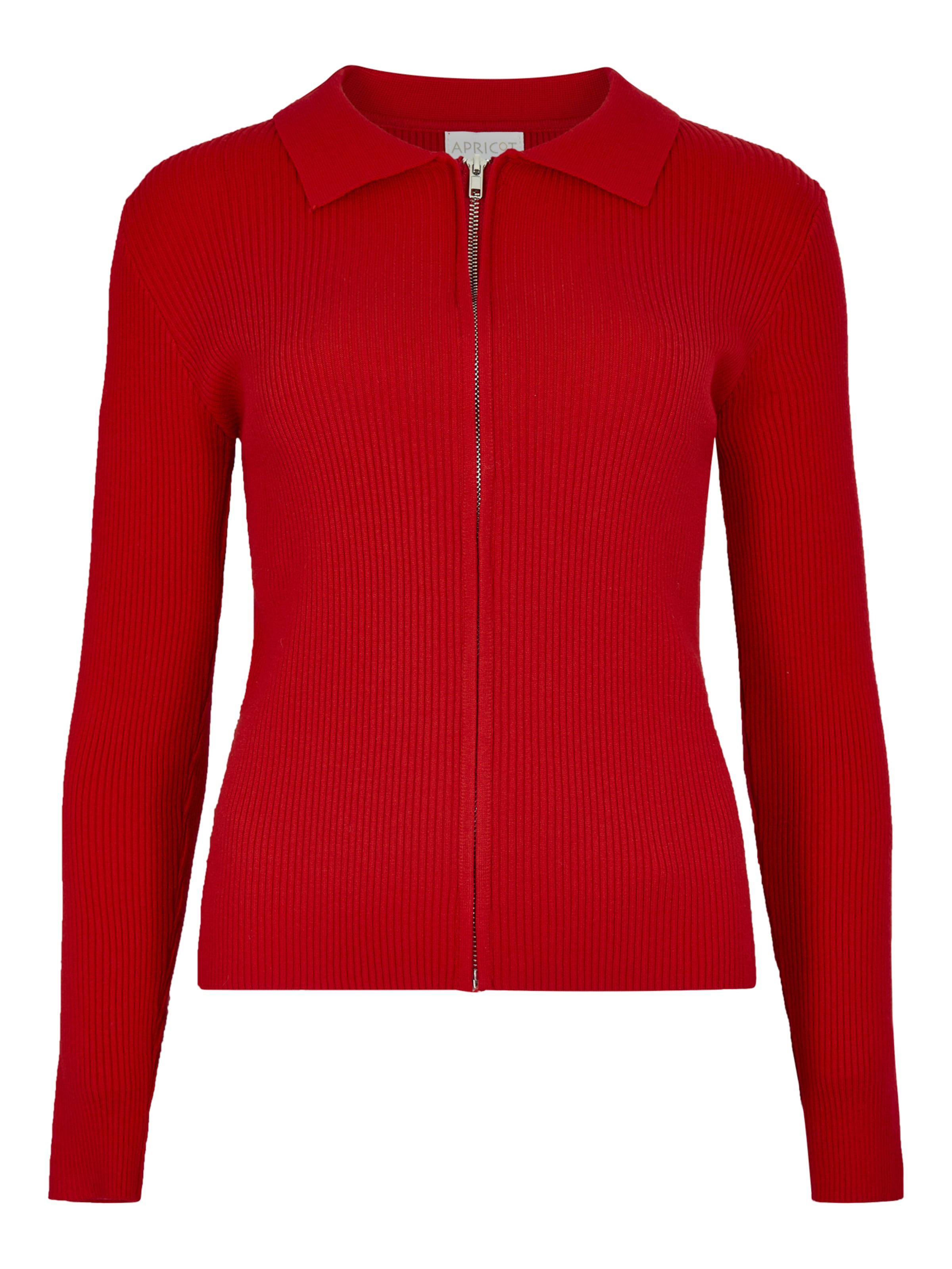 Cardigan ' ' Apricot en rouge : devant