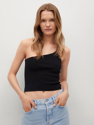MANGO Top in Zwart: voorkant