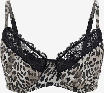 GUESS Balconette Bra in Grey: front