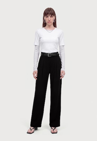 Only Tall Wide leg Bandplooibroek 'ONLEVI' in Zwart