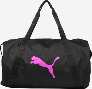 PUMA Sports Bag in Black: front