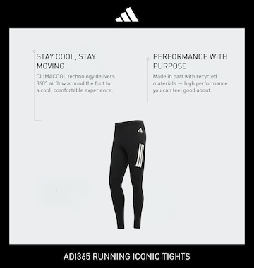 Skinny Pantaloni sportivi 'Adi365 Iconic' di ADIDAS PERFORMANCE in nero
