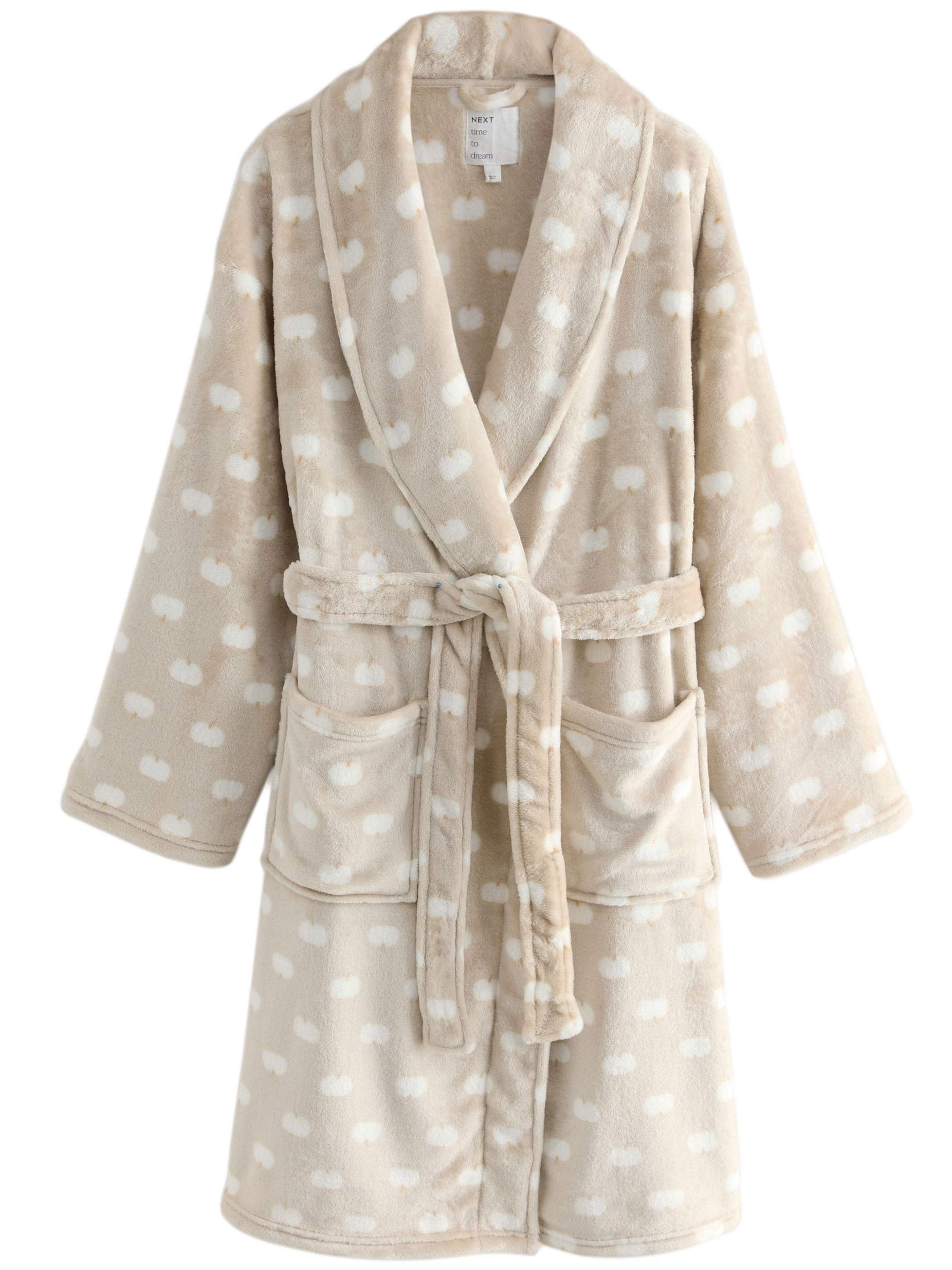 smėlio Next Ilgas vonios chalatas: priekis