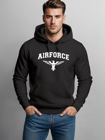 Neverless Sweatshirt 'Airforce'‌‌‌‌‌‌ in Schwarz