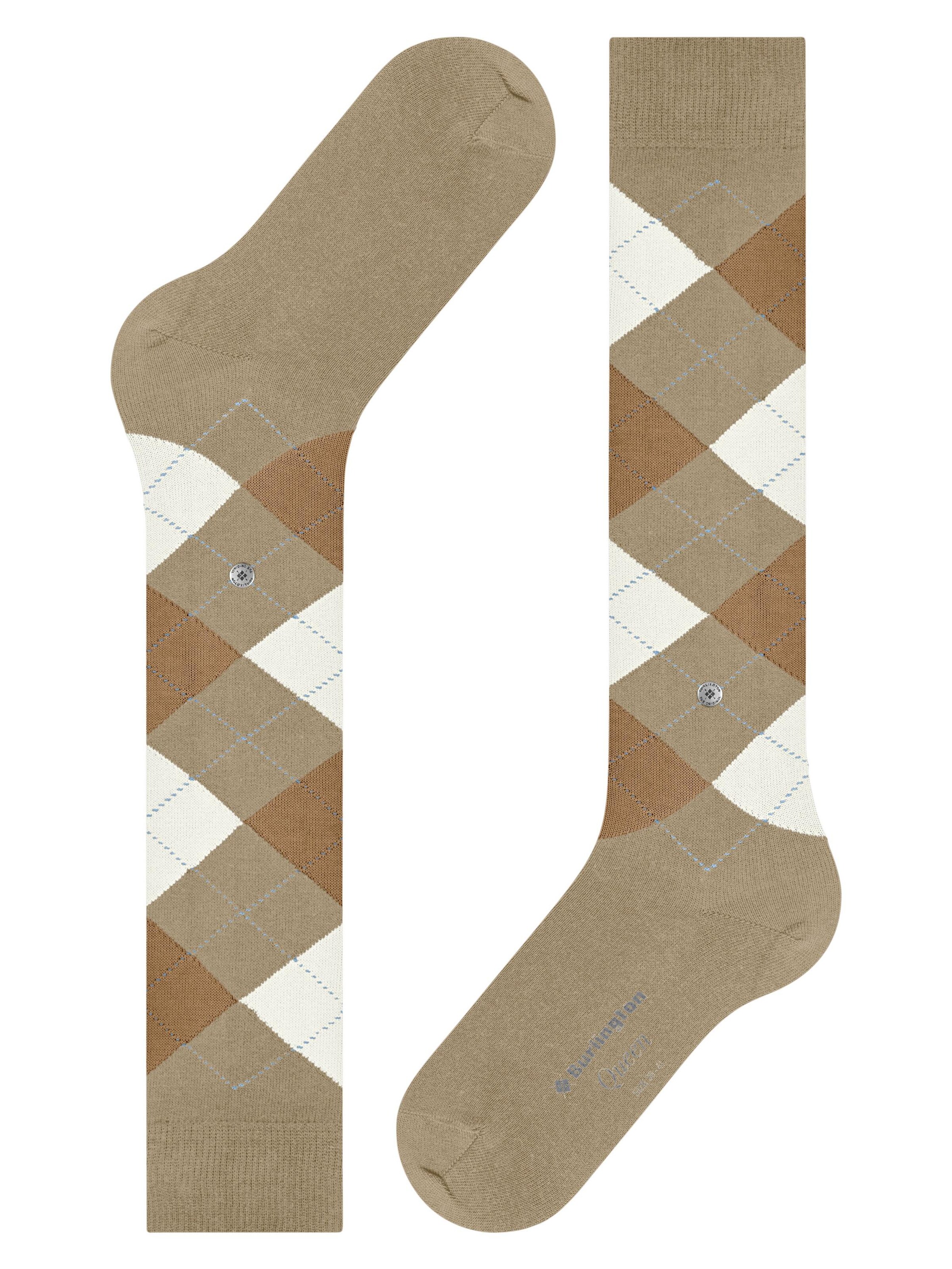 BURLINGTON Over the Knee Socks 'Queen' in Beige