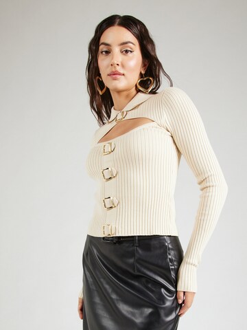 Pull-over Hoermanseder en beige : devant