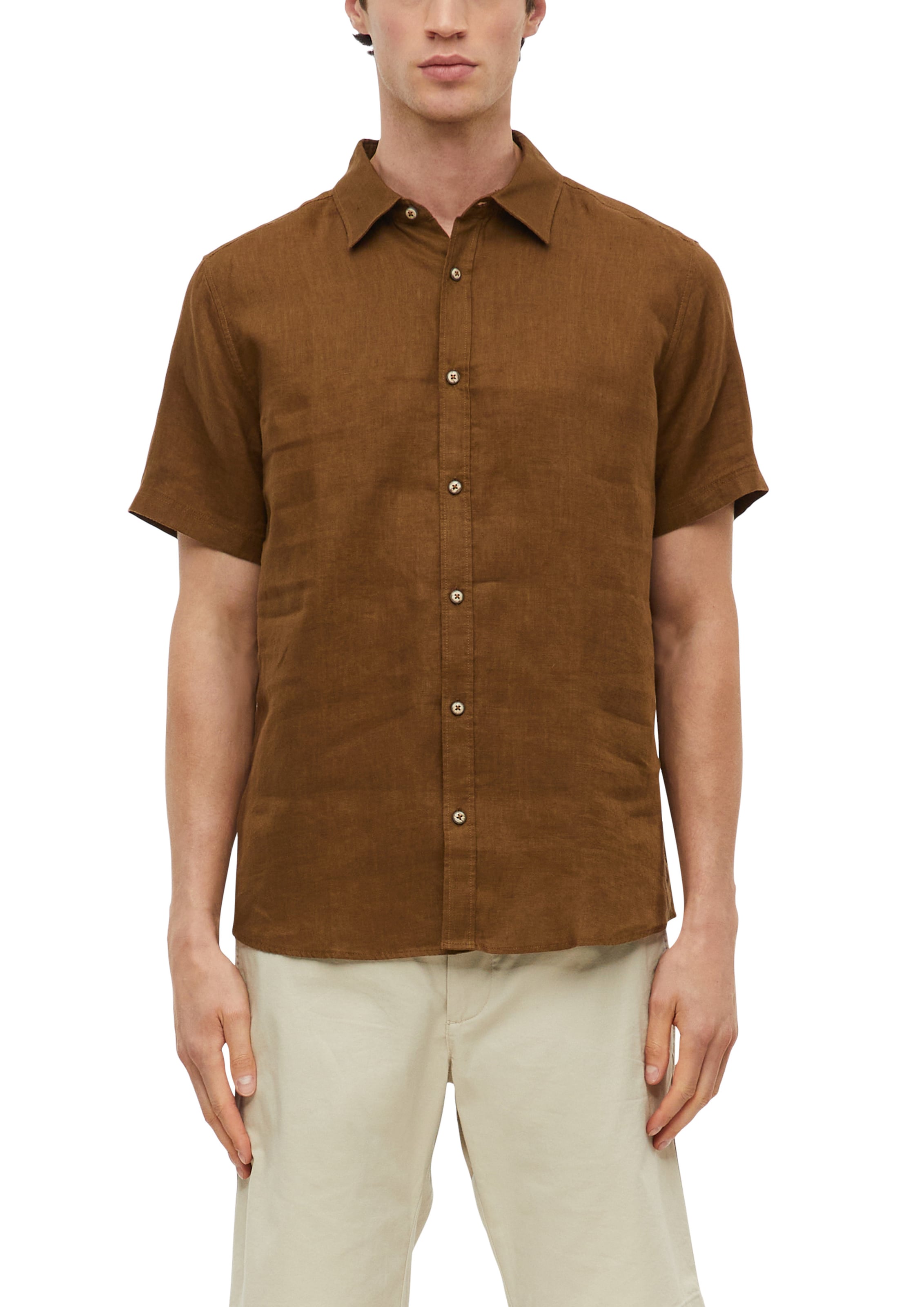 s.Oliver Regular Fit Hemd in Braun