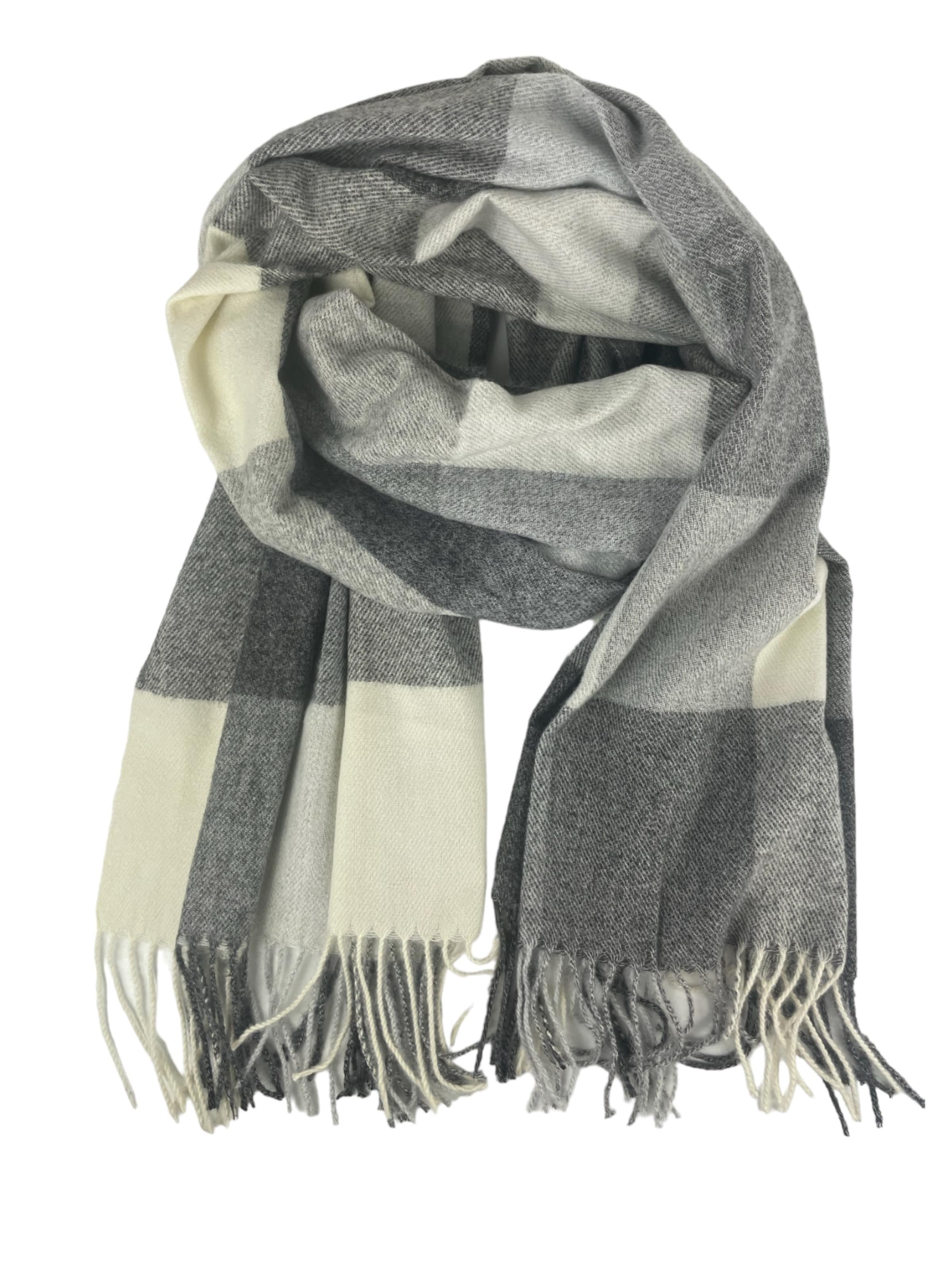 Kumixi Oversized Scarf in Grey: front