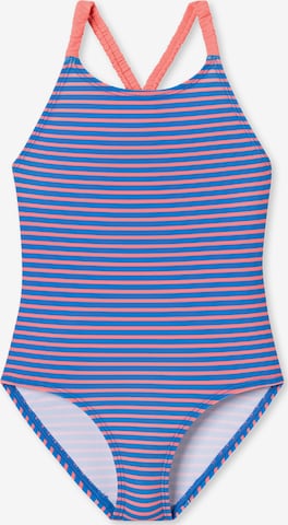 SCHIESSER Badeanzug ' Aqua Kids Girl ' in Blau: Vorderseite