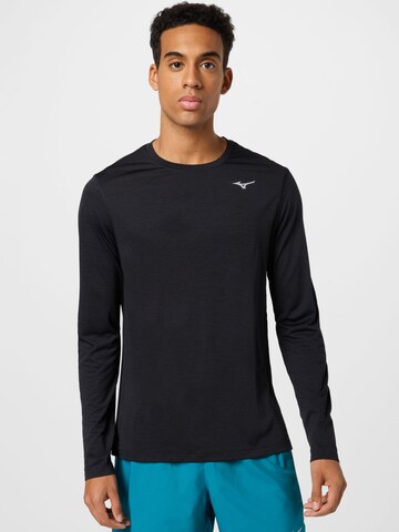 MIZUNO - Camiseta funcional 'Impulse' en negro: frente