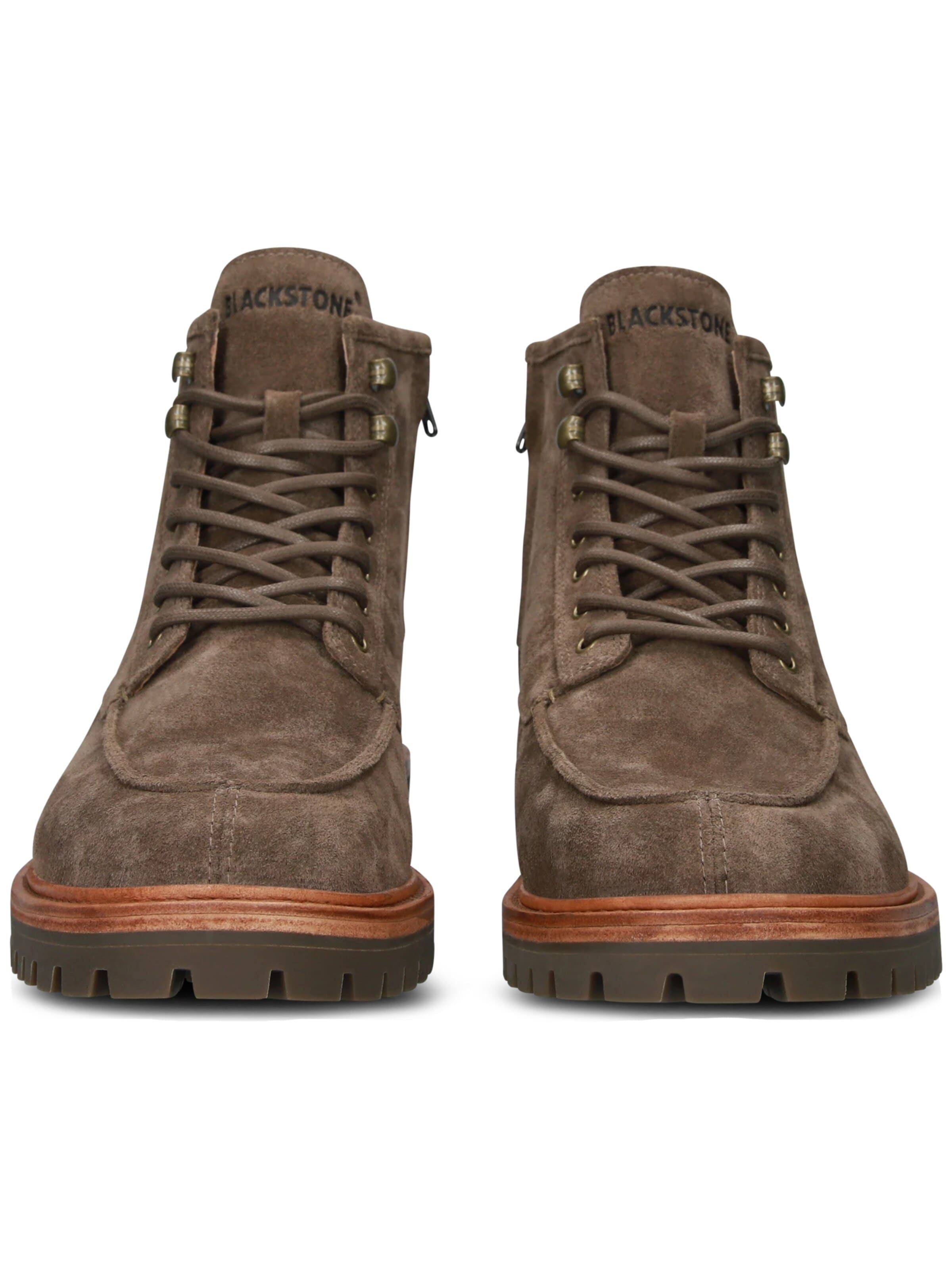 Boots stringati 'GASTOWN BOAZ - ZIPPER' di BLACKSTONE in marrone