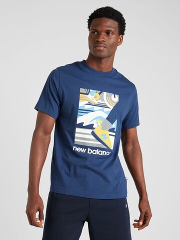 T-Shirt 'Triathlon' new balance en bleu : devant