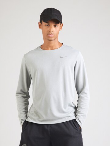 NIKE Performance shirt 'MILER' in Grey: front