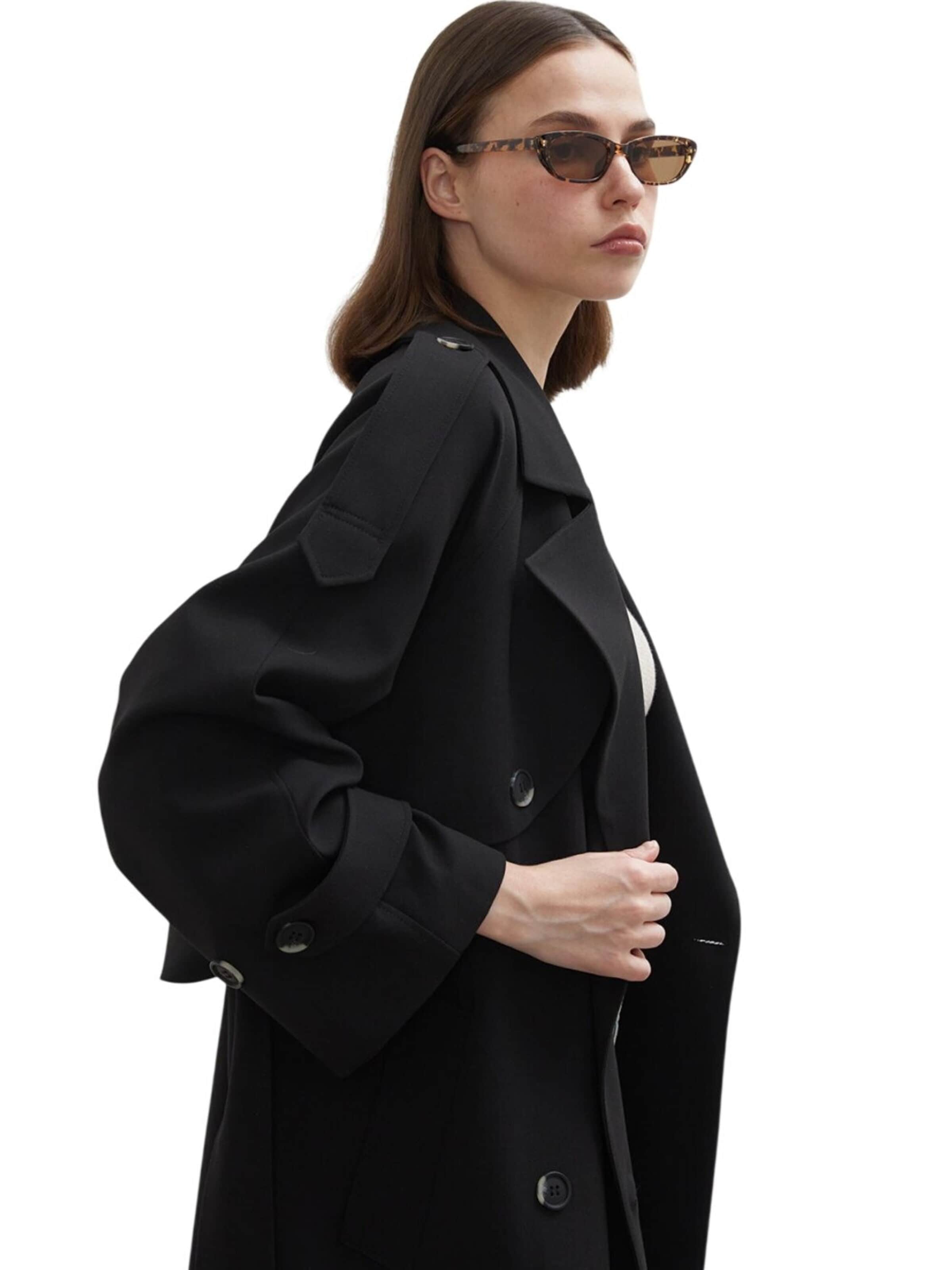 MANUKA Between-Seasons Coat in Black