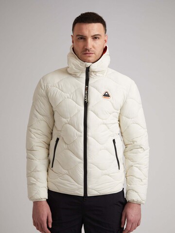 JACK1T Outdoorjas ' ORB1T Steppjacke ' in Wit: voorkant