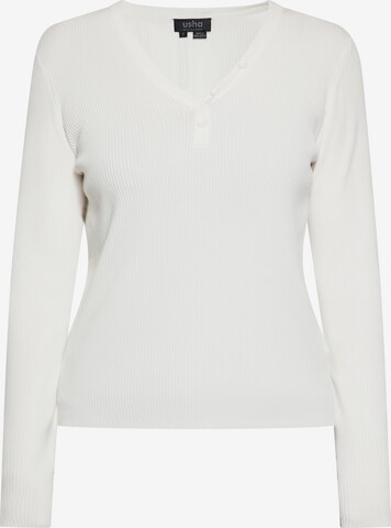 Pull-over usha BLACK LABEL en blanc : devant