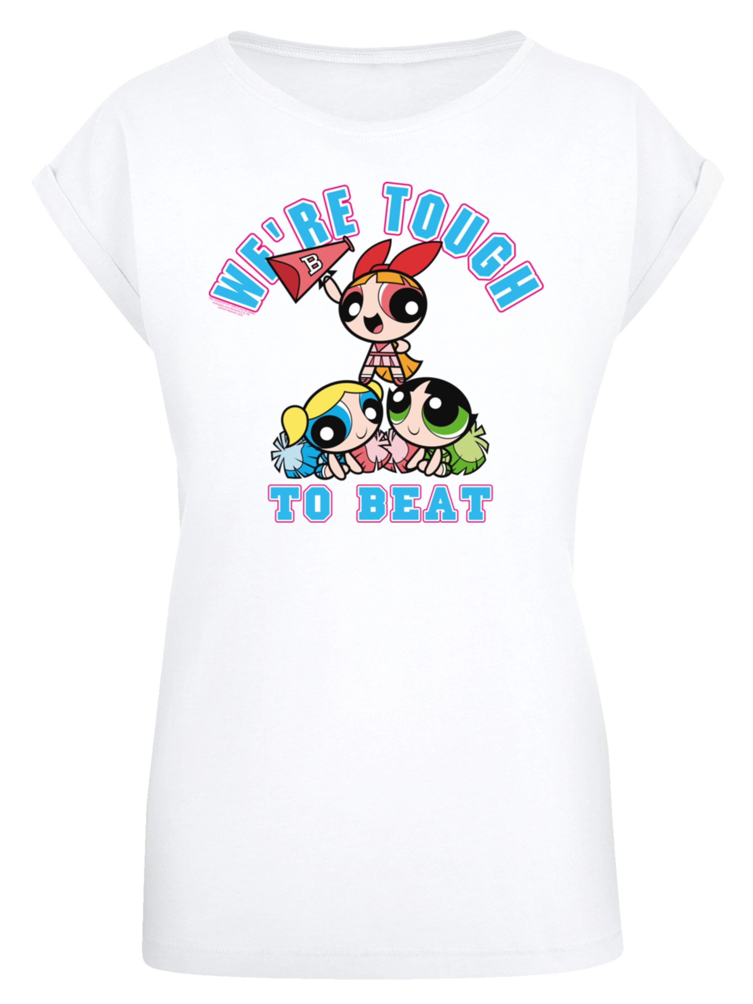 T-shirt 'Powerpuff Girls Tough To Beat' F4NT4STIC en blanc : devant
