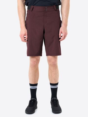VAUDE Regular Outdoor Pants 'Loamer' in Brown: front