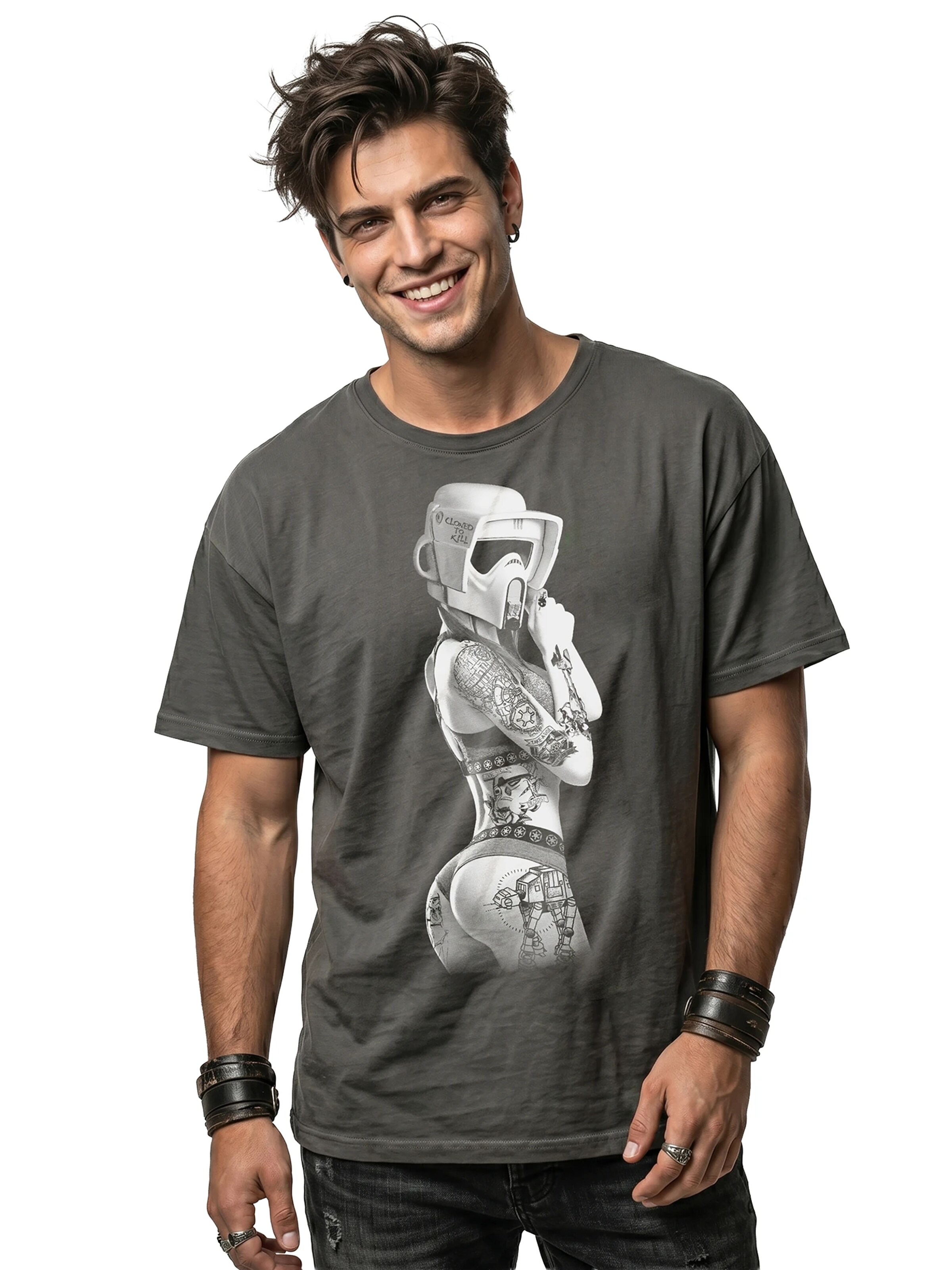 MAKAYA Shirt 'Trooper' in Grey