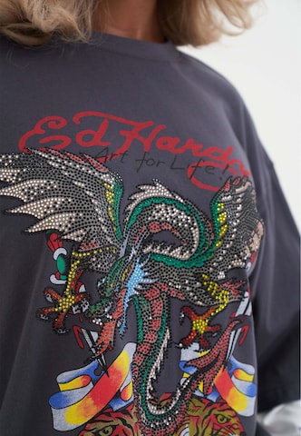 Ed Hardy - Camiseta en gris