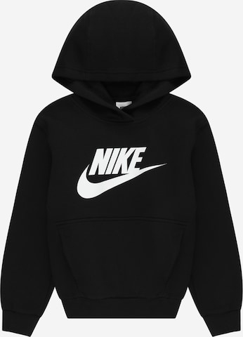 melns Nike Sportswear Sportisks džemperis 'Club FLC': no priekšpuses