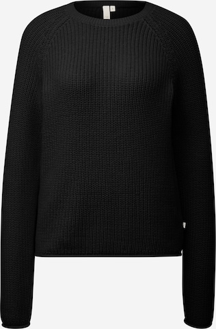 Pull-over QS en noir : devant