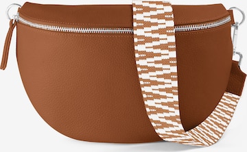 lePelou Gürteltasche 'MIRA large' in Braun: Vorderseite