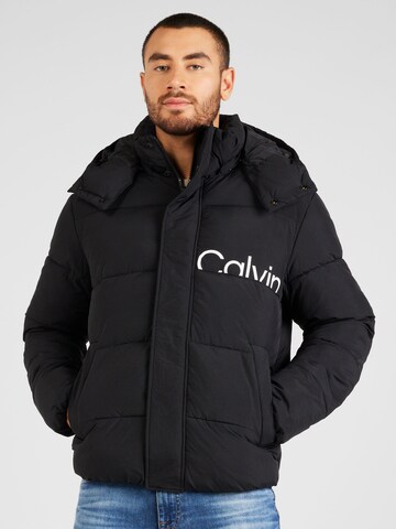 Veste mi-saison 'Essential' Calvin Klein Jeans en noir : devant