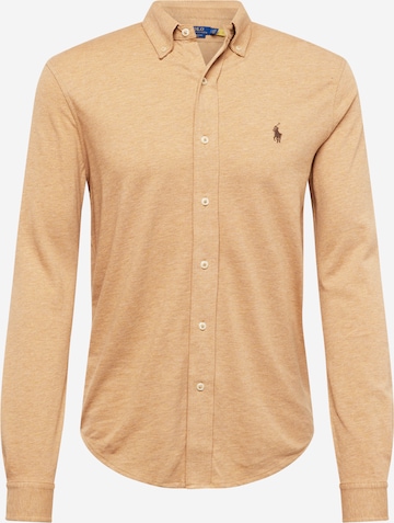 Chemise Polo Ralph Lauren en beige : devant