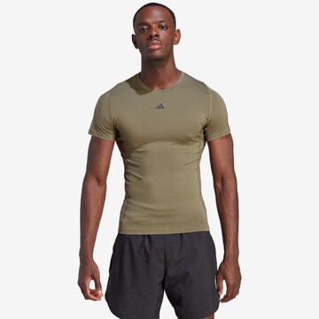 ADIDAS PERFORMANCE Performance Shirt 'Techfit' in Green: front