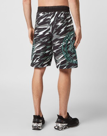 Plein Sport Regular Shorts 'Tiger' in Schwarz
